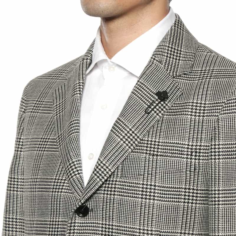 LARDINI LARDINI＜ラルディーニ＞ グレンチェック柄ジャケット BLACK