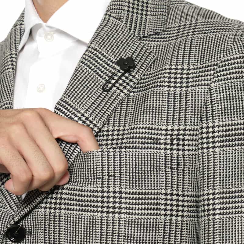 LARDINI LARDINI＜ラルディーニ＞ グレンチェック柄ジャケット BLACK