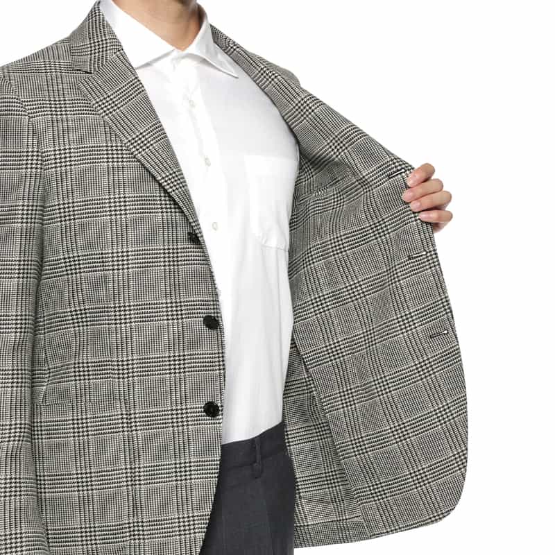 LARDINI LARDINI＜ラルディーニ＞ グレンチェック柄ジャケット BLACK