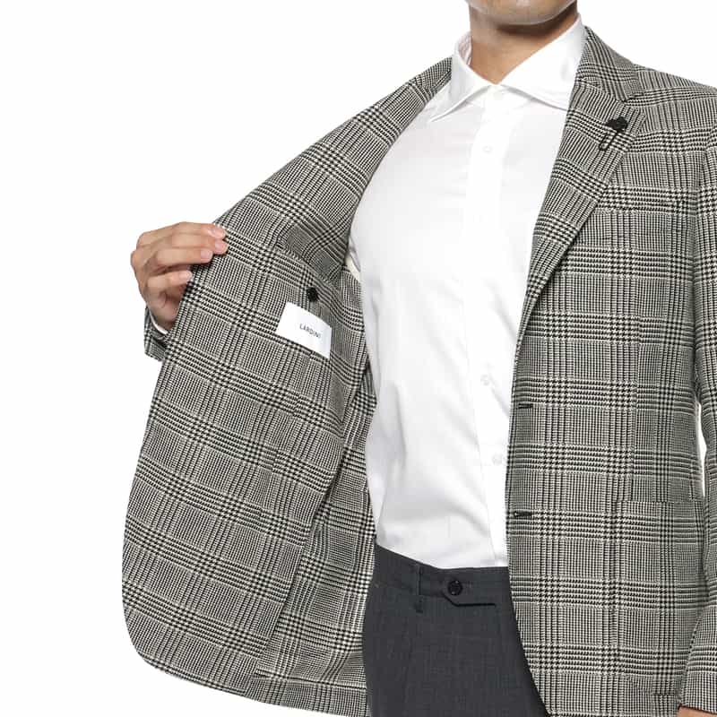 LARDINI LARDINI＜ラルディーニ＞ グレンチェック柄ジャケット BLACK