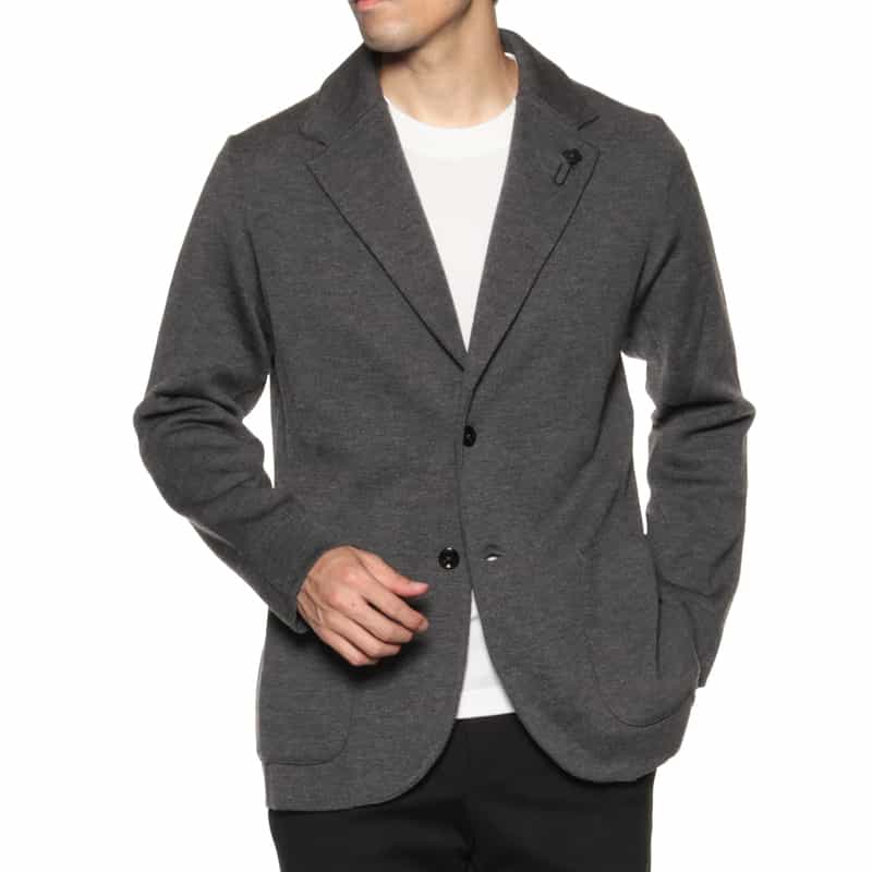 LARDINI LARDINI＜ラルディーニ＞ ニットジャケット DARK GRAY