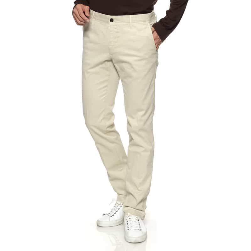 INCOTEX INCOTEX＜インコテックス＞ ストレッチ素材チノパンツ IVORY