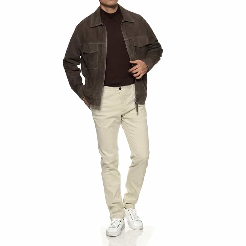 INCOTEX INCOTEX＜インコテックス＞ ストレッチ素材チノパンツ IVORY