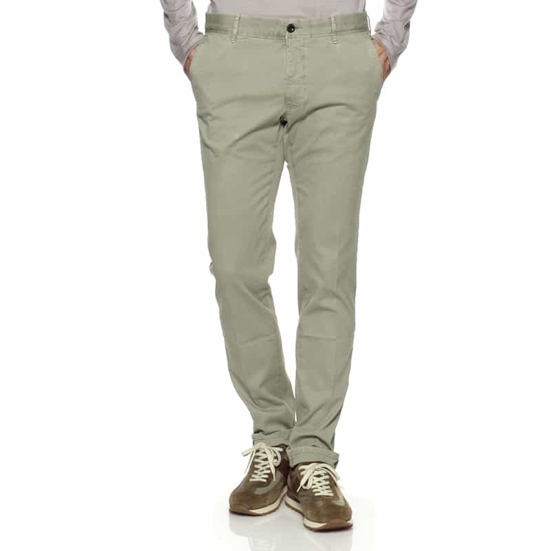 INCOTEX INCOTEX＜インコテックス＞ ストレッチ素材チノパンツ LIGHT GREEN