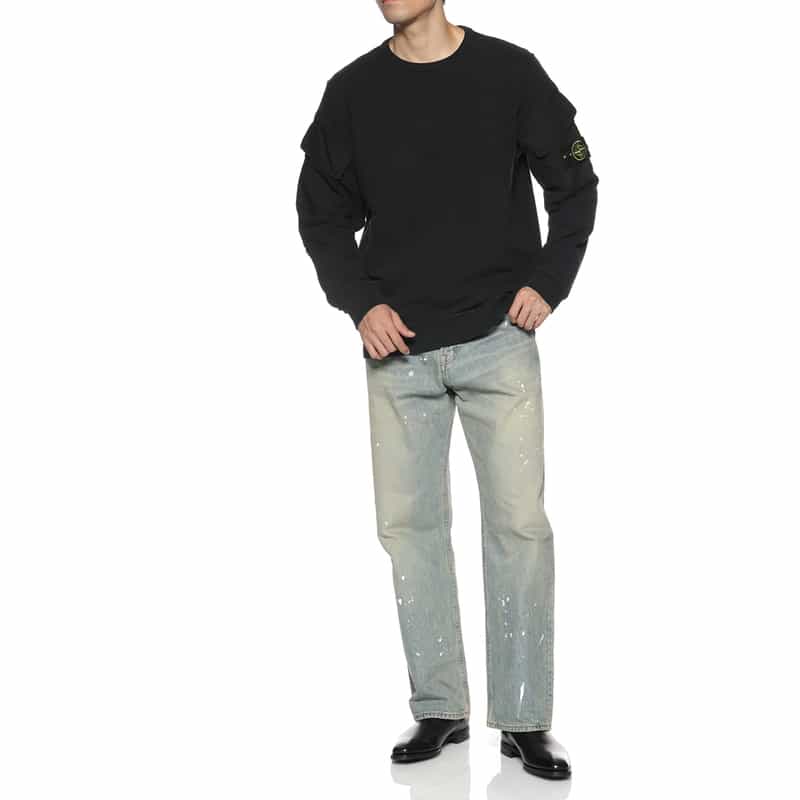 STONE ISLAND STONE ISLAND ＜ストーン アイランド＞ スウェットプルオーバー BLACK