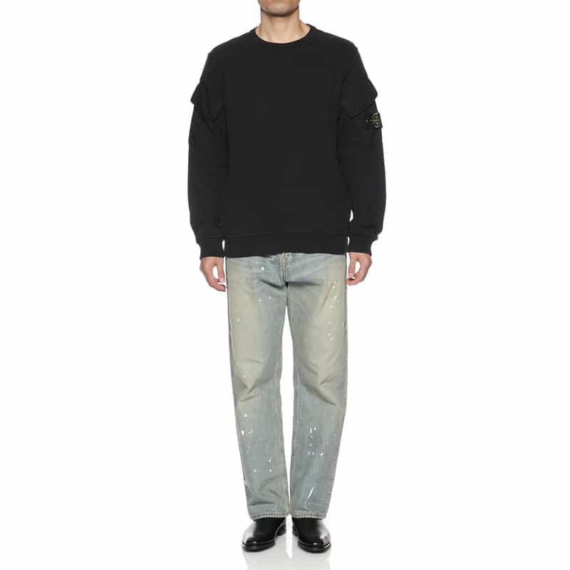 STONE ISLAND STONE ISLAND ＜ストーン アイランド＞ スウェットプルオーバー BLACK