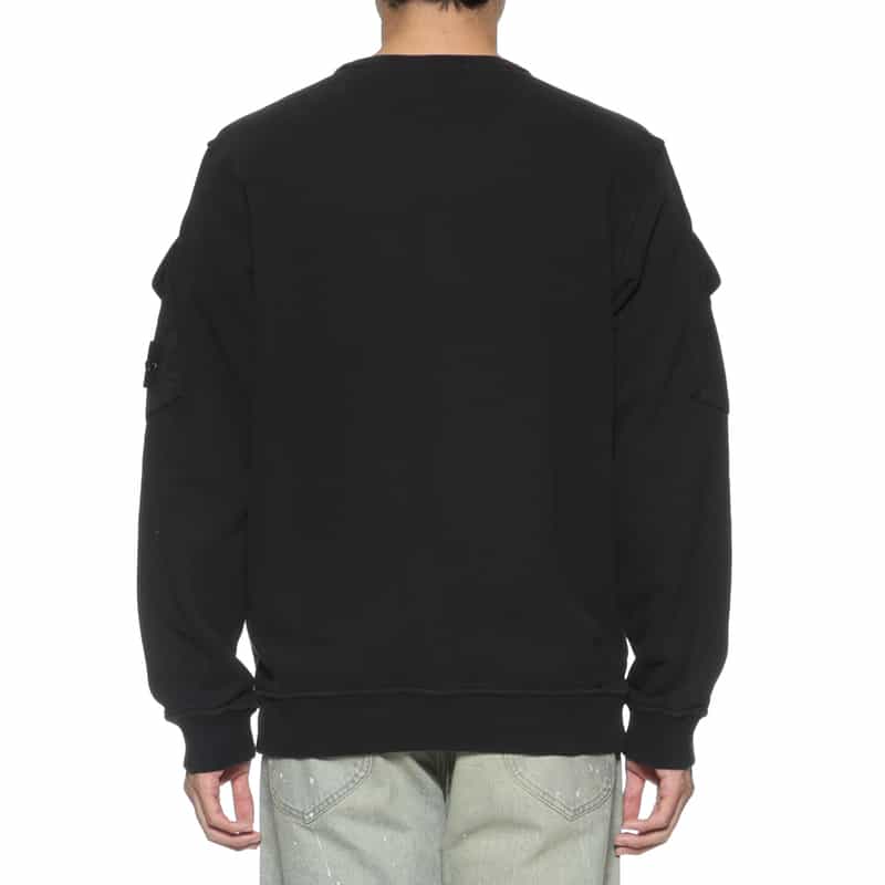 STONE ISLAND STONE ISLAND ＜ストーン アイランド＞ スウェットプルオーバー BLACK