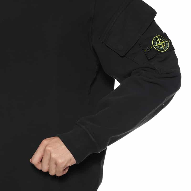 STONE ISLAND STONE ISLAND ＜ストーン アイランド＞ スウェットプルオーバー BLACK