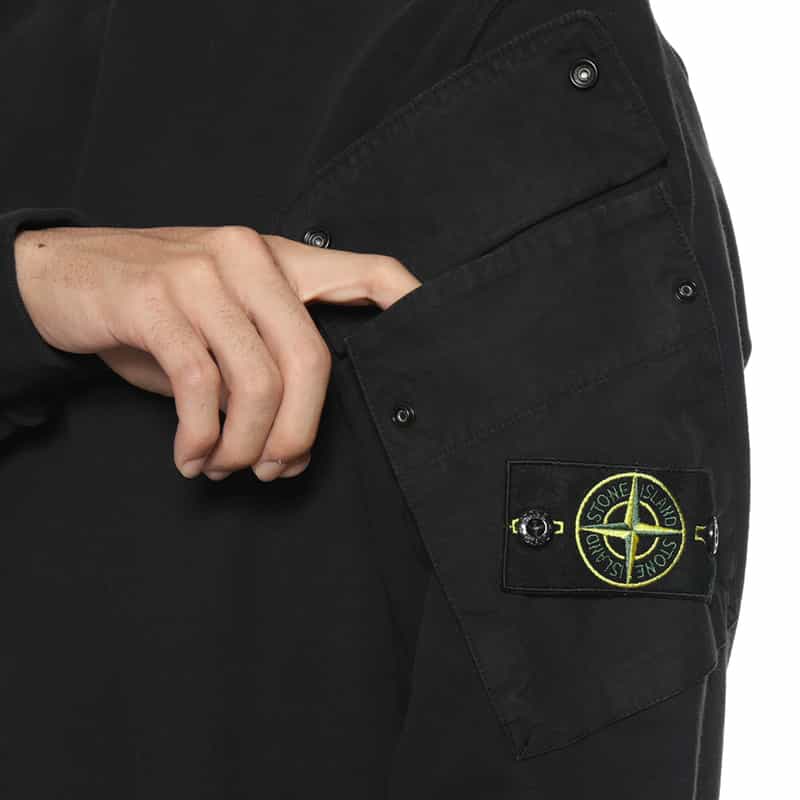 STONE ISLAND STONE ISLAND ＜ストーン アイランド＞ スウェットプルオーバー BLACK