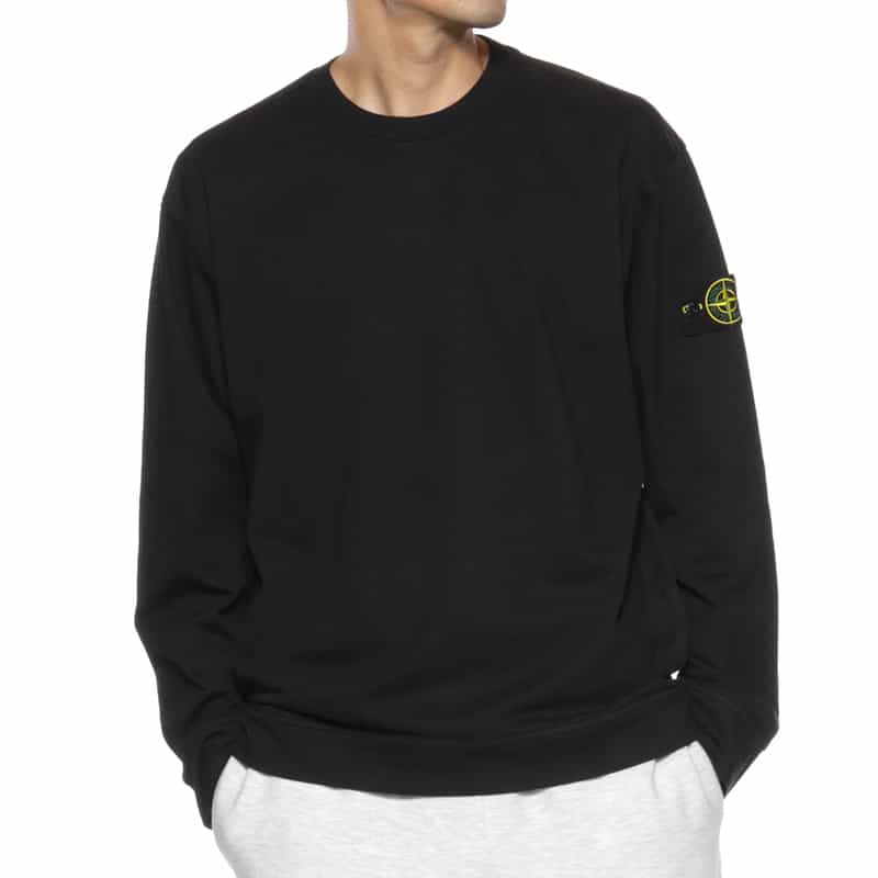 STONE ISLAND STONE ISLAND ＜ストーン アイランド＞ スウェットプルオーバー BLACK