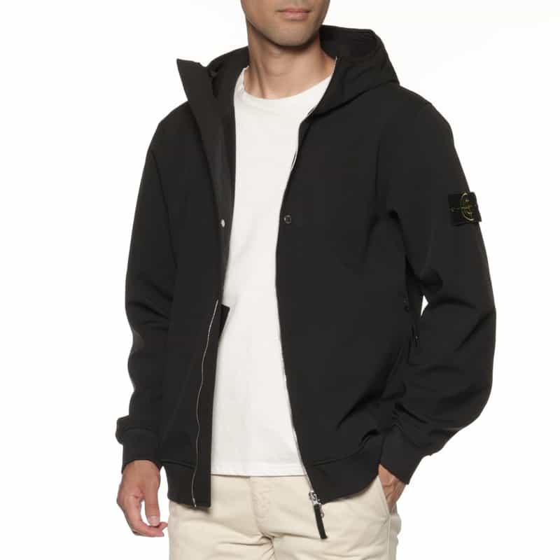 STONE ISLAND STONE ISLAND ＜ストーン アイランド＞ ジップアップブルゾン BLACK