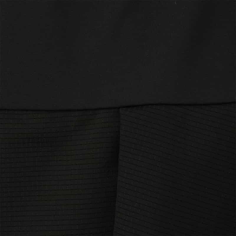 BARNEYS NEW YORK セットアップ ウォッシャブル水陸両用フリル付きジップアップフーディ BLACK