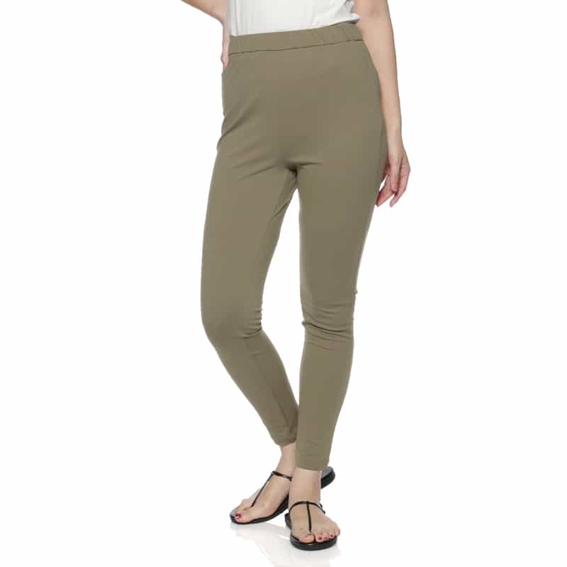 BARNEYS NEW YORK セットアップ ウォッシャブル水陸両用スキニーパンツ KHAKI