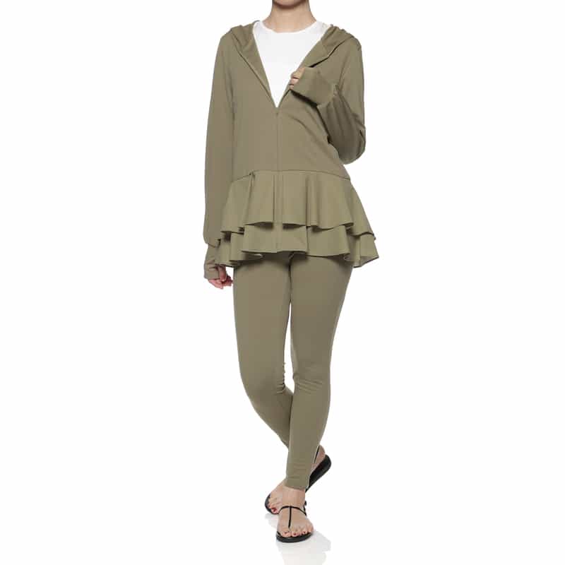 BARNEYS NEW YORK セットアップ ウォッシャブル水陸両用スキニーパンツ KHAKI