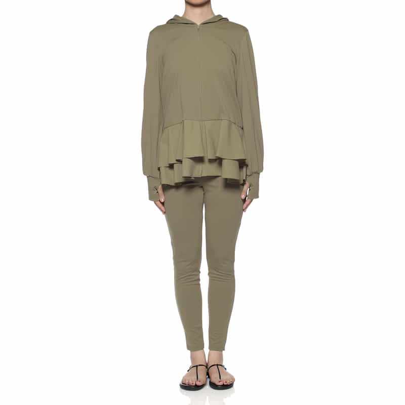 BARNEYS NEW YORK セットアップ ウォッシャブル水陸両用スキニーパンツ KHAKI