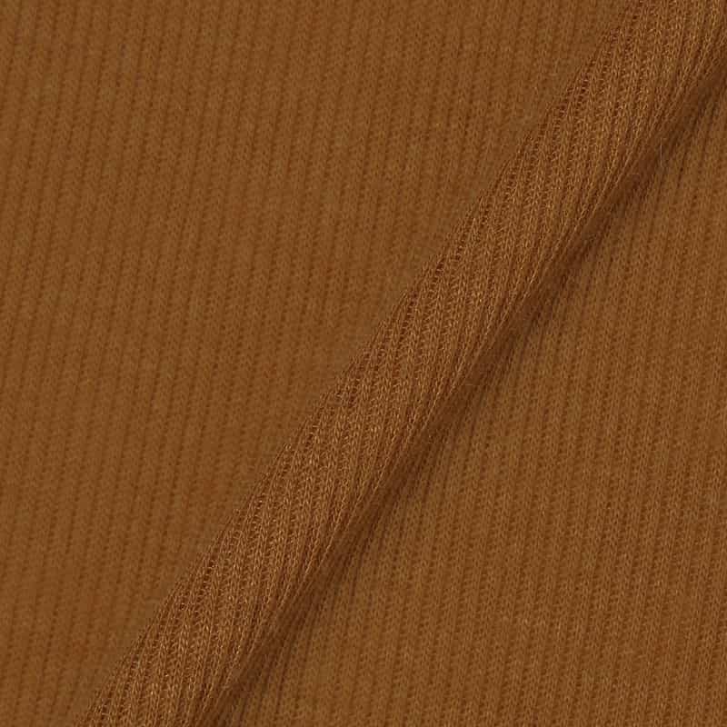 BARNEYS NEW YORK ウォッシャブル タートルネックシアーリブニットプルオーバー CAMEL