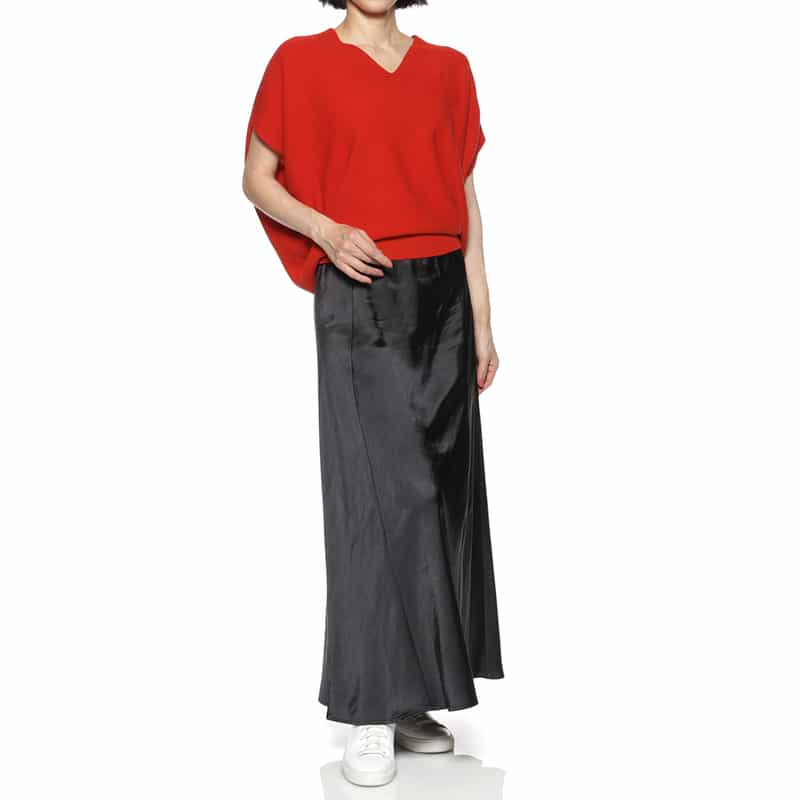 BARNEYS NEW YORK ウォッシャブル ホールガーメントプルオーバー RED