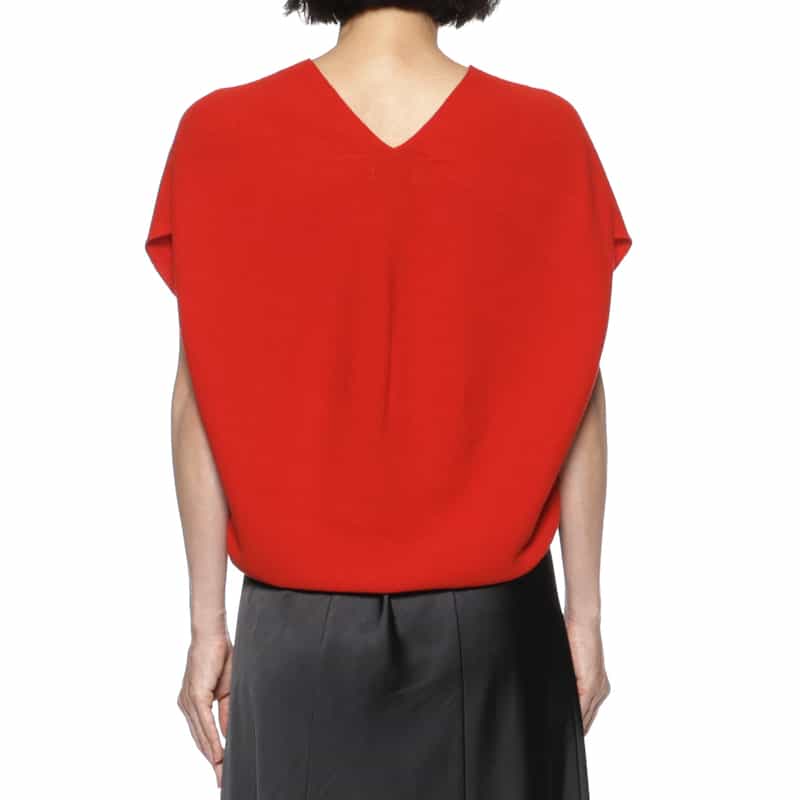 BARNEYS NEW YORK ウォッシャブル ホールガーメントプルオーバー RED