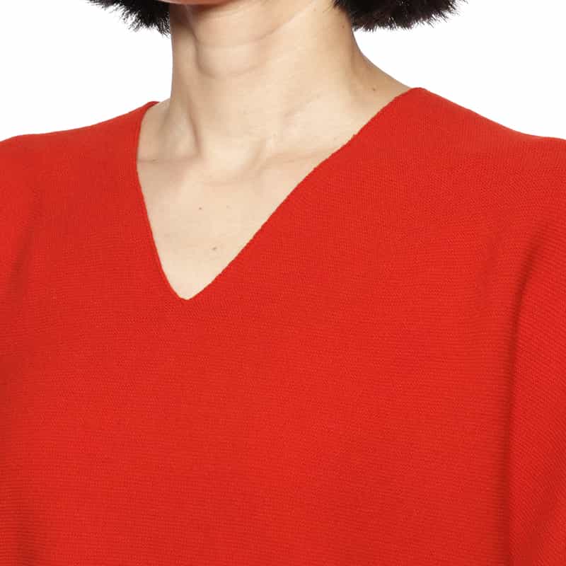 BARNEYS NEW YORK ウォッシャブル ホールガーメントプルオーバー RED