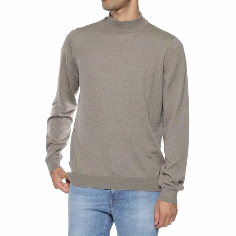 GRANSASSO GRANSASSO＜グランサッソ＞ モックネックニットプルオーバー BEIGE