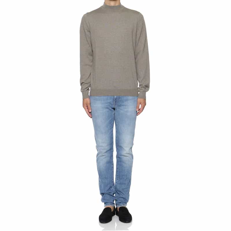 GRANSASSO GRANSASSO＜グランサッソ＞ モックネックニットプルオーバー BEIGE