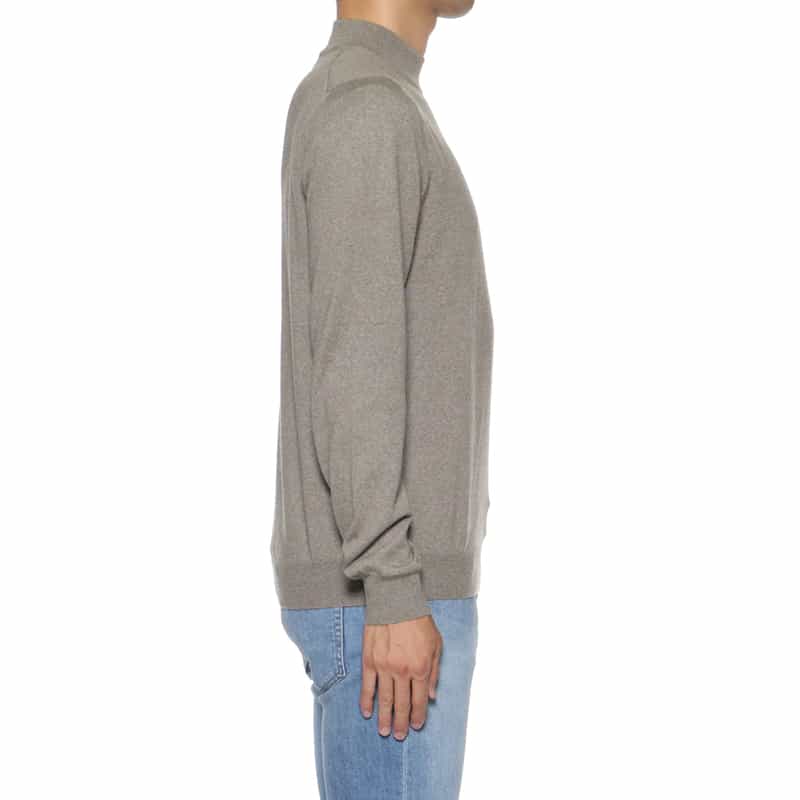 GRANSASSO GRANSASSO＜グランサッソ＞ モックネックニットプルオーバー BEIGE
