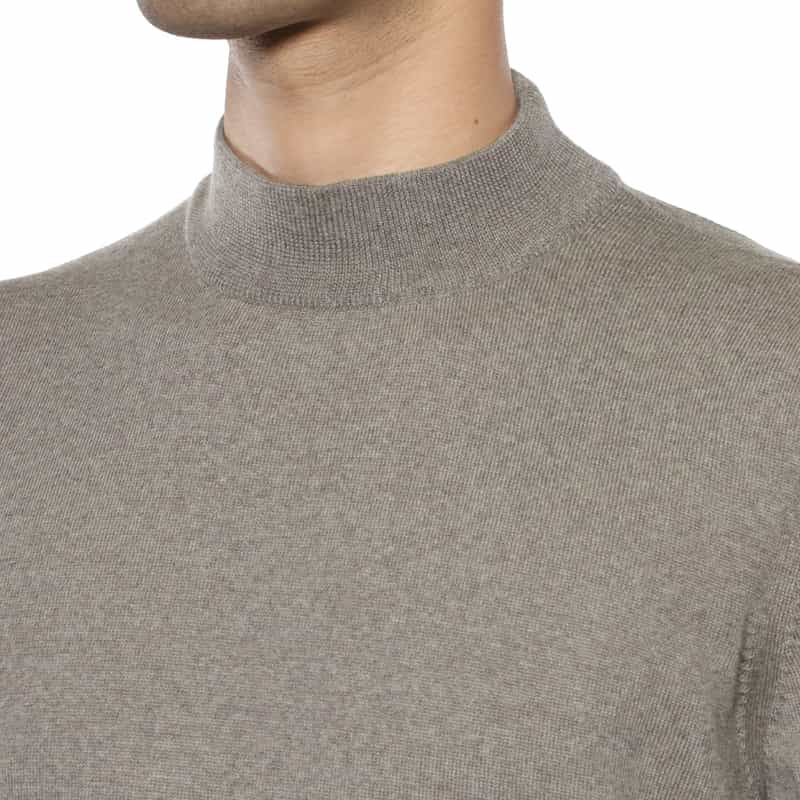 GRANSASSO GRANSASSO＜グランサッソ＞ モックネックニットプルオーバー BEIGE