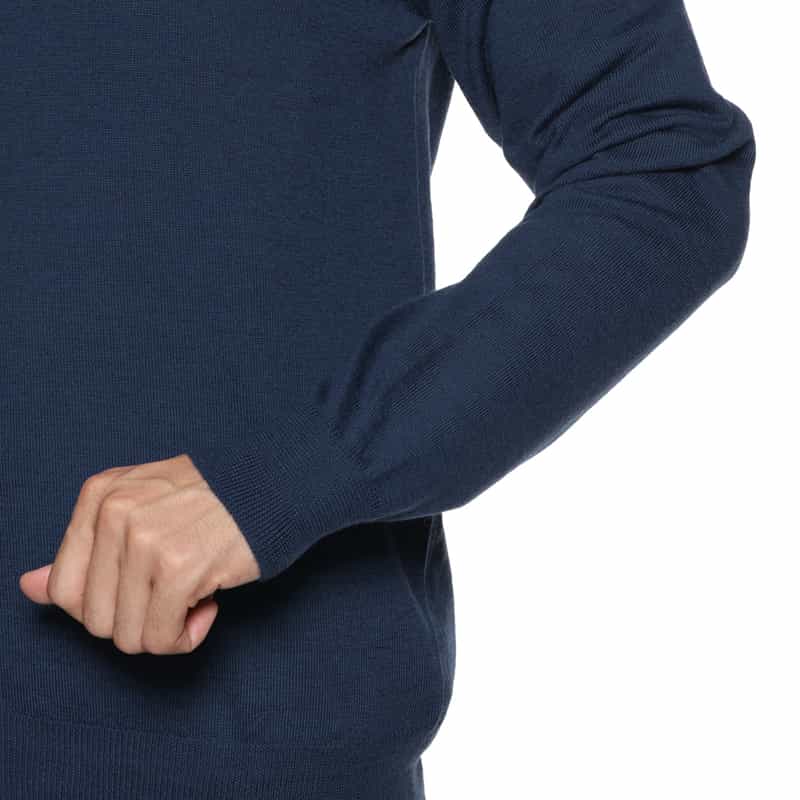 GRANSASSO GRANSASSO＜グランサッソ＞ ジップアップニットカーディガン BLUE