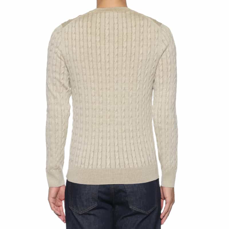 GRANSASSO GRANSASSO＜グランサッソ＞ ケーブルニットプルオーバー BEIGE