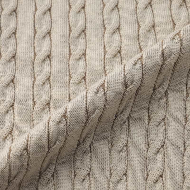 GRANSASSO GRANSASSO＜グランサッソ＞ ケーブルニットプルオーバー BEIGE