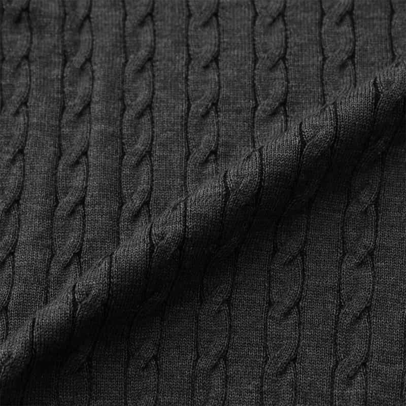 GRANSASSO GRANSASSO＜グランサッソ＞ ケーブルニットプルオーバー DARK GRAY