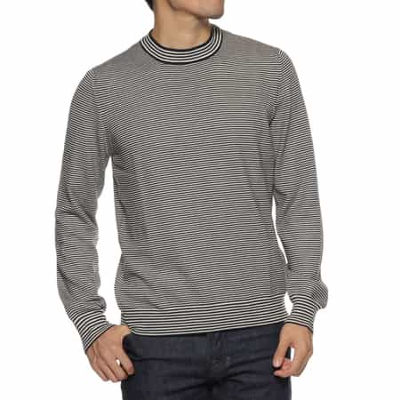 GRANSASSO＜グランサッソ＞ ボーダー柄ニットプルオーバー