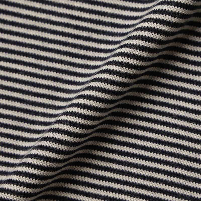 GRANSASSO GRANSASSO＜グランサッソ＞ ボーダー柄ニットプルオーバー NAVY