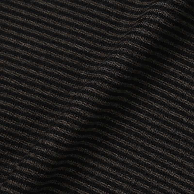 GRANSASSO GRANSASSO＜グランサッソ＞ ボーダー柄ニットプルオーバー BLACK