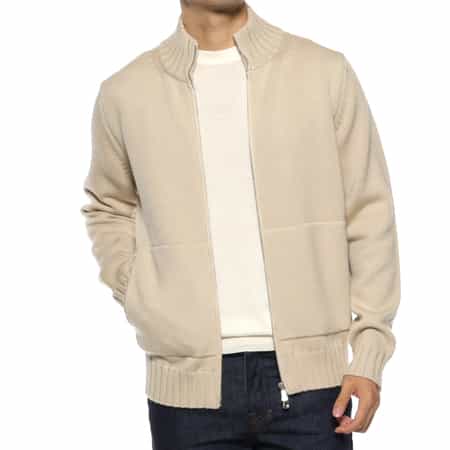 FILIPPO DE LAURENTIIS＜フィリップ デ ローレンティス＞ ジップアップニットカーディガン