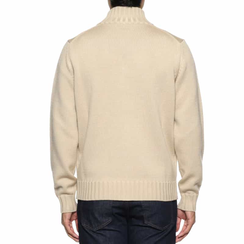 FILIPPO DE LAURENTIIS FILIPPO DE LAURENTIIS＜フィリップ デ ローレンティス＞ ジップアップニットカーディガン BEIGE