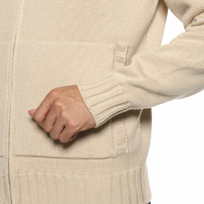 FILIPPO DE LAURENTIIS FILIPPO DE LAURENTIIS＜フィリップ デ ローレンティス＞ ジップアップニットカーディガン BEIGE