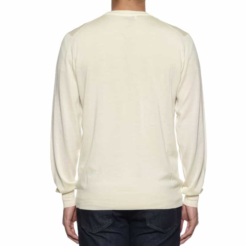 FILIPPO DE LAURENTIIS FILIPPO DE LAURENTIIS＜フィリップ デ ローレンティス＞ クルーネックニットプルオーバー WHITE
