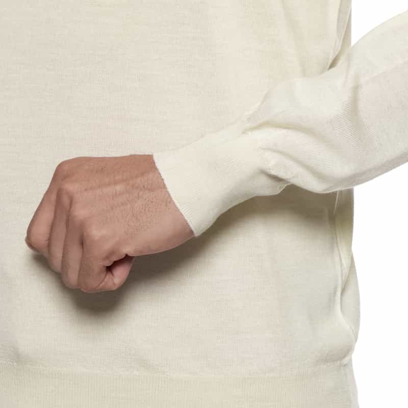 FILIPPO DE LAURENTIIS FILIPPO DE LAURENTIIS＜フィリップ デ ローレンティス＞ クルーネックニットプルオーバー WHITE