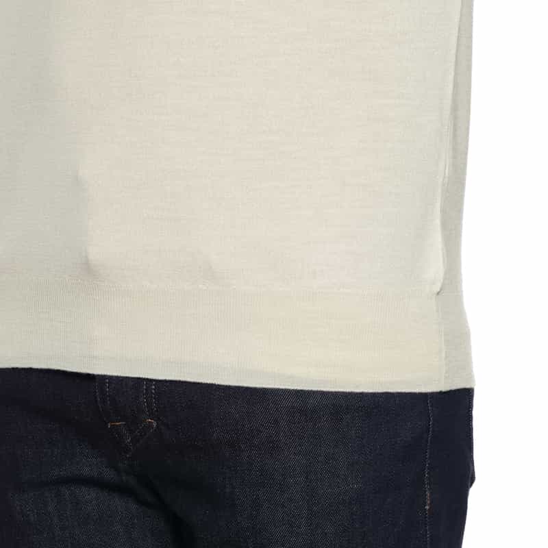 FILIPPO DE LAURENTIIS FILIPPO DE LAURENTIIS＜フィリップ デ ローレンティス＞ クルーネックニットプルオーバー WHITE