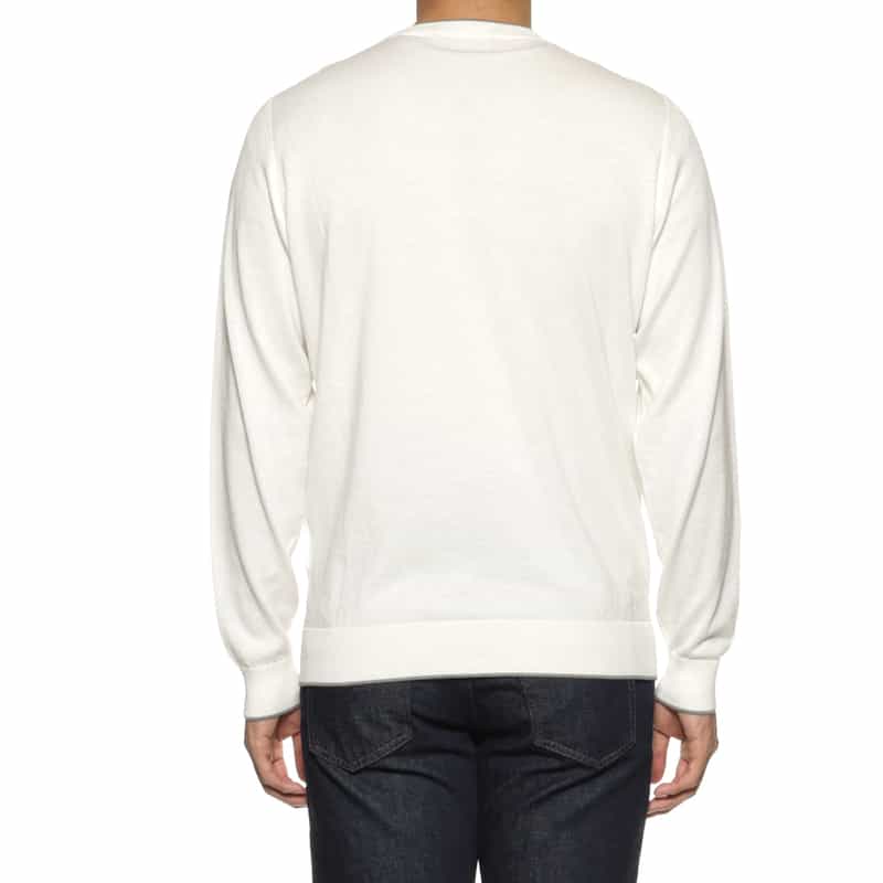 FILIPPO DE LAURENTIIS FILIPPO DE LAURENTIIS＜フィリップ デ ローレンティス＞ コットンカシミヤニットプルオーバー WHITE