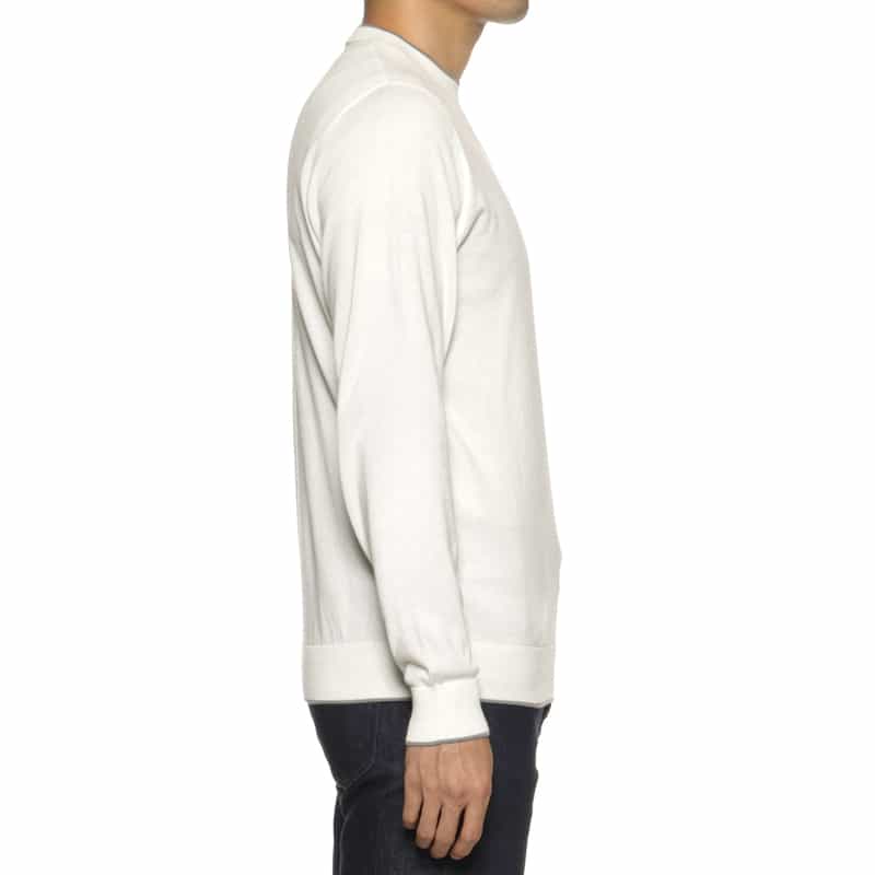 FILIPPO DE LAURENTIIS FILIPPO DE LAURENTIIS＜フィリップ デ ローレンティス＞ コットンカシミヤニットプルオーバー WHITE