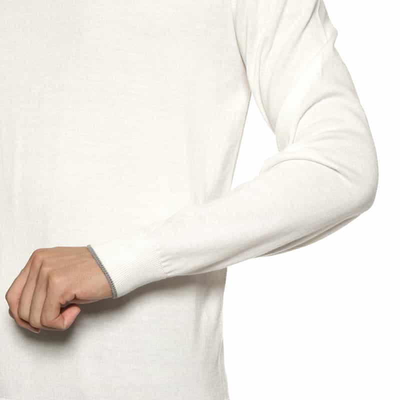 FILIPPO DE LAURENTIIS FILIPPO DE LAURENTIIS＜フィリップ デ ローレンティス＞ コットンカシミヤニットプルオーバー WHITE