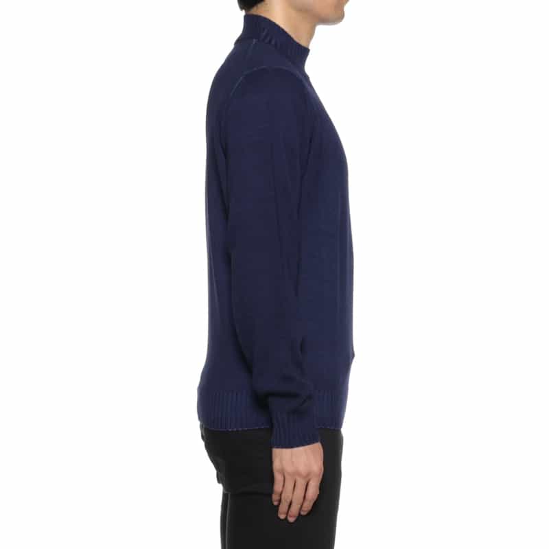 FILIPPO DE LAURENTIIS FILIPPO DE LAURENTIIS＜フィリップ デ ローレンティス＞ モックネックニットプルオーバー BLUE