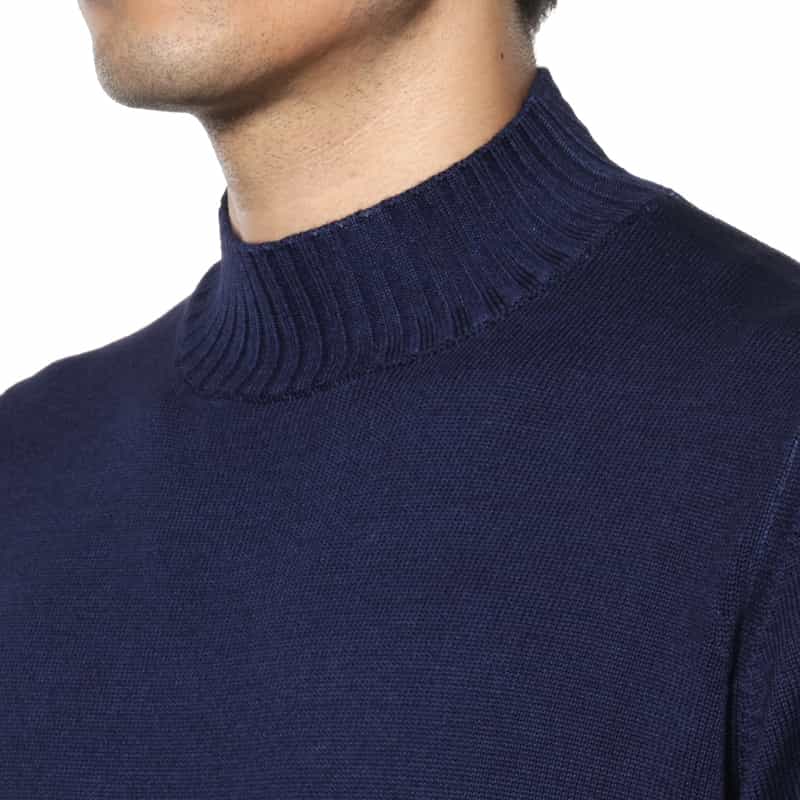 FILIPPO DE LAURENTIIS FILIPPO DE LAURENTIIS＜フィリップ デ ローレンティス＞ モックネックニットプルオーバー BLUE