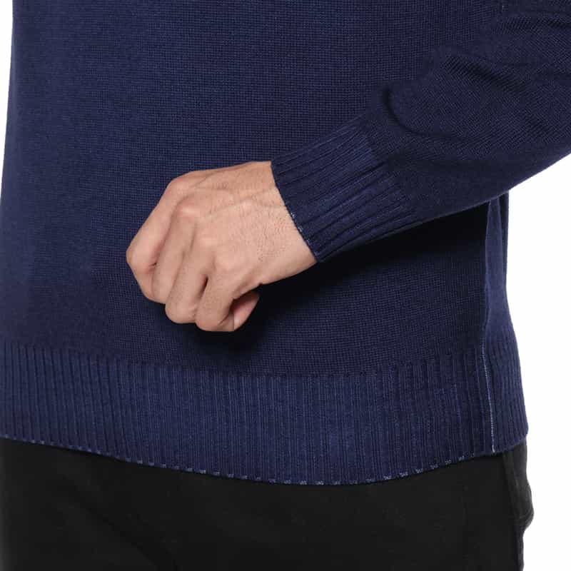 FILIPPO DE LAURENTIIS FILIPPO DE LAURENTIIS＜フィリップ デ ローレンティス＞ モックネックニットプルオーバー BLUE