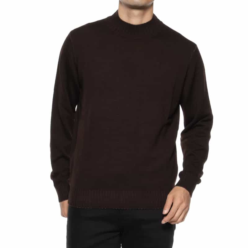 FILIPPO DE LAURENTIIS FILIPPO DE LAURENTIIS＜フィリップ デ ローレンティス＞ モックネックニットプルオーバー WINE