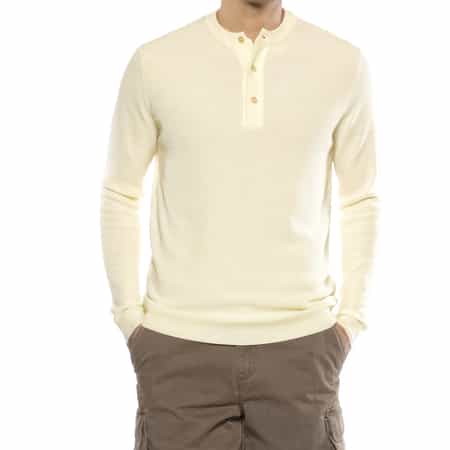 FILIPPO DE LAURENTIIS＜フィリップ デ ローレンティス＞ ヘンリーネックニットプルオーバー