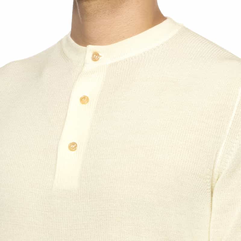 FILIPPO DE LAURENTIIS FILIPPO DE LAURENTIIS＜フィリップ デ ローレンティス＞ ヘンリーネックニットプルオーバー IVORY