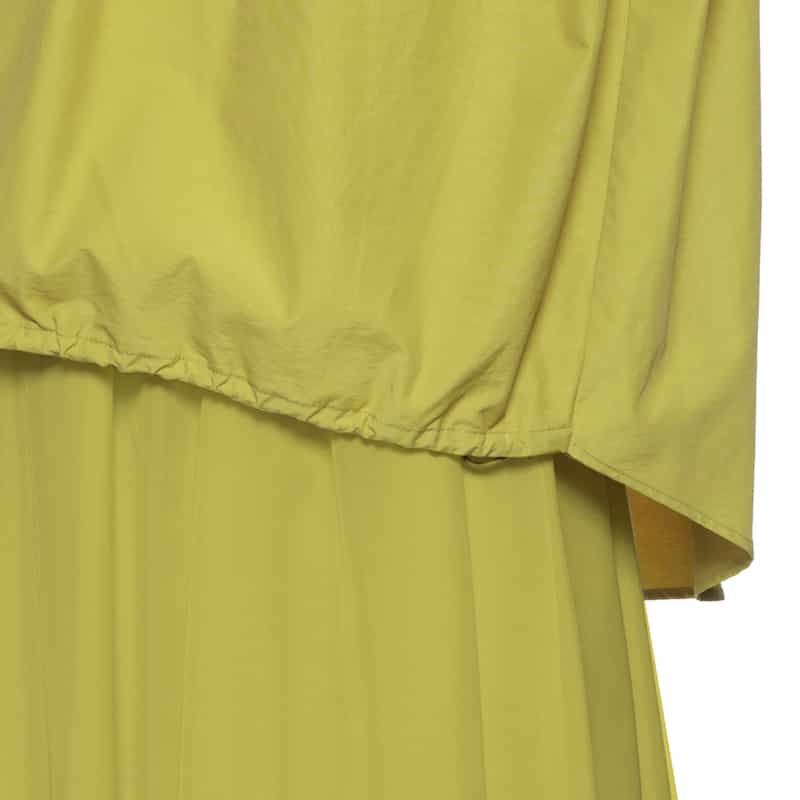 BARNEYS NEW YORK ウォッシャブル セットアップ ドローコード付きブラウス YELLOW